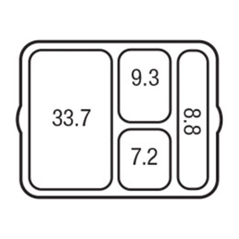 Four Compartment Large Tray Capacity