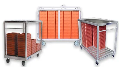 Economy aluminum transport carts for correctional facilities